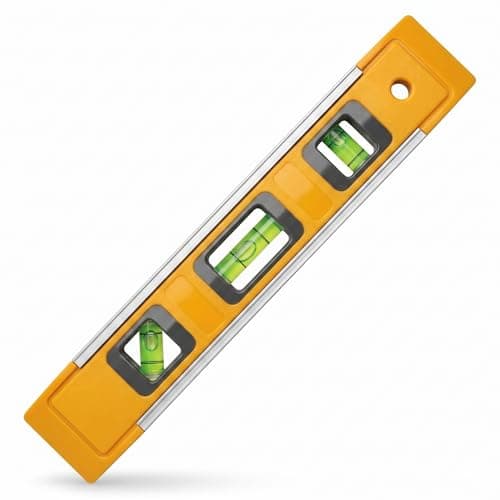 Image of Spirit Level, NARYAL Small Spirit Level, Level Tool, Magnet Torpedo Level with 3 Bubble 45°,90°,180°, 230mm/9Inch, Professional Grade Accuracy, Aluminium Alloy, Shock Proof