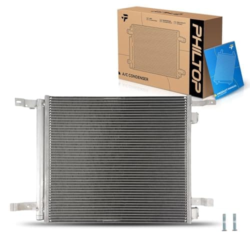 Image of PHILTOP Air Conditioning A/C Condenser for Cadillac SRX 2010-2016, with Receiver Drier Replace# 3865, 20981270