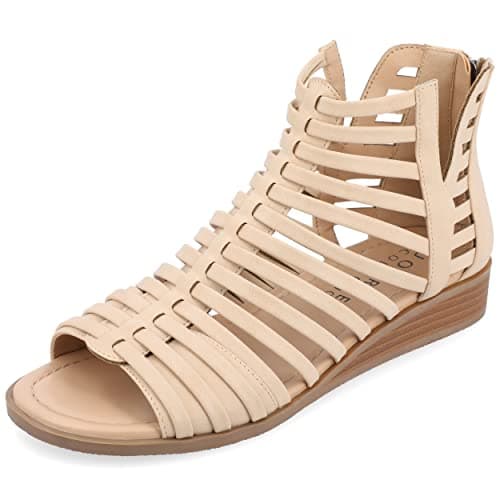 Image of Journee Collection Women's Delilah Sandal, Nude, 5 UK