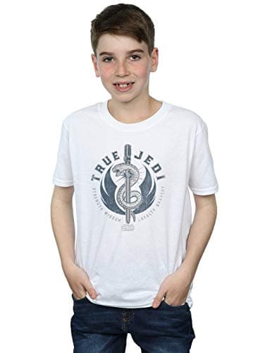 Image of Star Wars The Rise of Skywalker True Jedi Blue Boys T-Shirt White 7-8 Years
