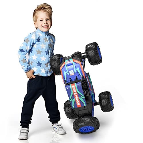 Image of DEERC DE60 Large 1:8 Scale Upgraded RC Cars Remote Control Car for Adults Boys,Off Road Monster Truck with Realistic Sound,2.4Ghz 4WD Rock Crawler Toy All Terrain Climbing,2 Batteries for 80 Min Play