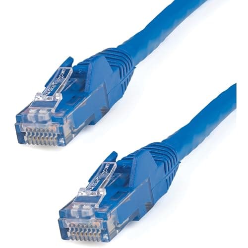 Image of StarTech.com 75ft CAT6 Ethernet Cable - Blue CAT 6 Gigabit Ethernet Wire -650MHz 100W PoE RJ45 UTP Network/Patch Cord Snagless w/Strain Relief Fluke Tested/Wiring is UL Certified/TIA (N6PATCH75BL)