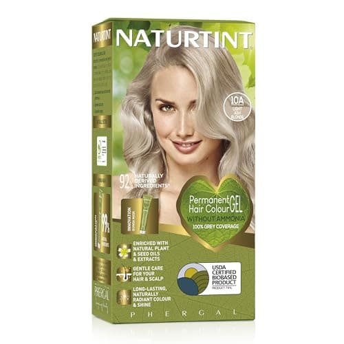 Image of Naturtint Permanent Hair Colour Gel 10A Light Ash Blonde, Plant Enriched, Biobased, Ammonia Free, Long Lasting Grey Coverage and Radiant Colour, Nourishment and Protection