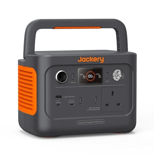 Image of Jackery Explorer 300 Plus, 288Wh Portable Power Station with LiFePO4 Battery 300W Output, 3.75KG Backup Battery for Outdoors Camping RV Emergencies