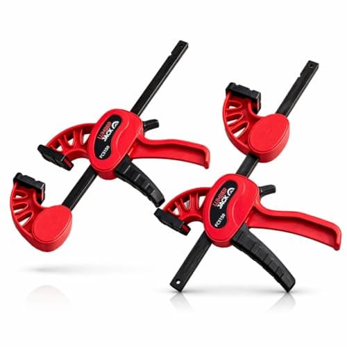 Image of LUMBER JACK Quick Grip Rachet 150mm Heavy Duty Bar Clamps for Woodworking, One-Handed Operation Fast Clamp Spreader 2 Pieces Included
