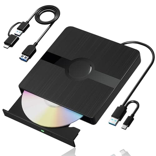 Image of External Blu Ray Drive, USB 3.0 and Type-C Blu Ray Drive with Extension Data Cable, Portable Blu Ray DVD/CD/BD Player, 3D Optical Bluray Drive Compatible With Window Macos for Macbook Laptop Desktop