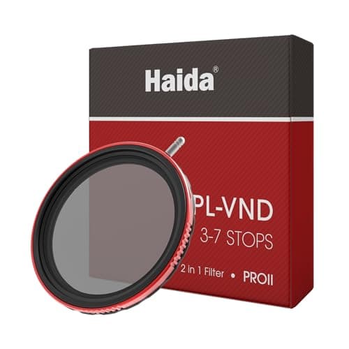 Image of Haida Filter for Camera Pro II Multi-Coating Circular Polarizer + Variable Neutral Density SLR Camera Lens Filter Waterproof Scratch Resistant Nano-Coating CPL + VND Filter 67mm(2 in 1)