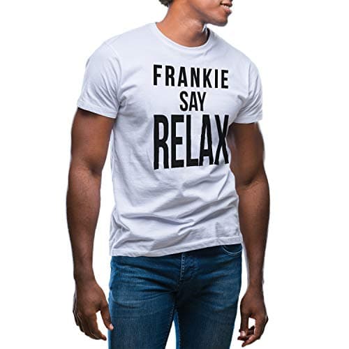 Image of GR8Shop Friends Frankie Say Relax Tv Show Men's White T-Shirt Size 3XL