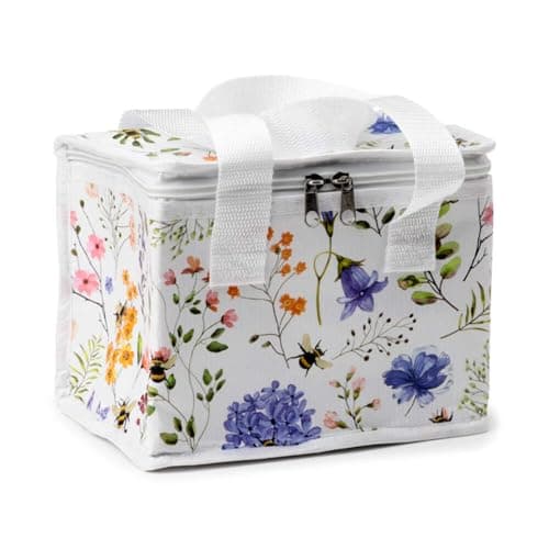Image of Puckator Cool Lunch Bag with The Nectar Meadows Design Made Out of Recycled Plastic Bottles - Insulated Lunch Bag for Women Men Children - Lunch Box Bag for Work & School - Beach Picnic Accessories