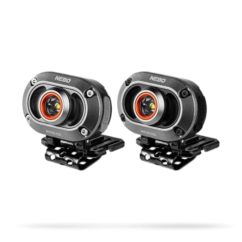 Image of NEBO Mycro 250 Lumen USB C Rechargeable Head Torch (Pack Of 2) - LED headlamp Duo With Detachable Clip, Waterproof, Compact Design, Bright Headlight For Work, Camping, Climbing & Outdoor Activities