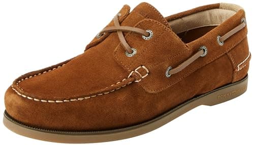 Image of Tommy Hilfiger, Men, Th Boat Shoe Core Suede, Boat, Brown, 6.5