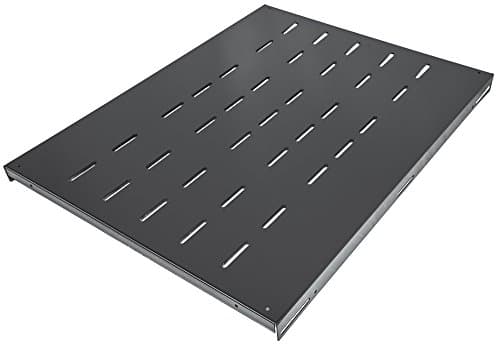 Image of Intellinet 19 Inch Fixed Shelf, 1U, 600 mm Depth, Heavy-Duty, Max 100 kg, Black