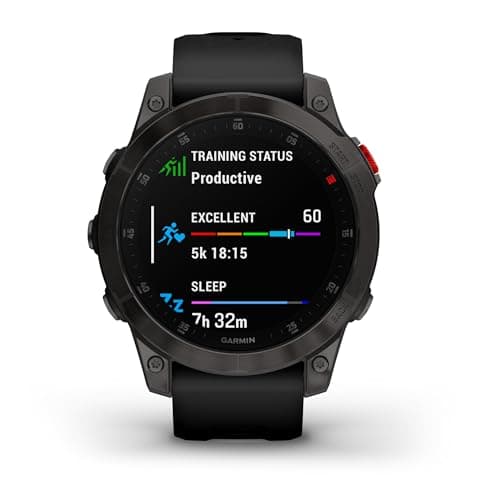 Image of Garmin 010-02582-10 epix Gen 2, Premium active smartwatch, Health and wellness features, touchscreen AMOLED display, adventure watch with advanced features, black titanium