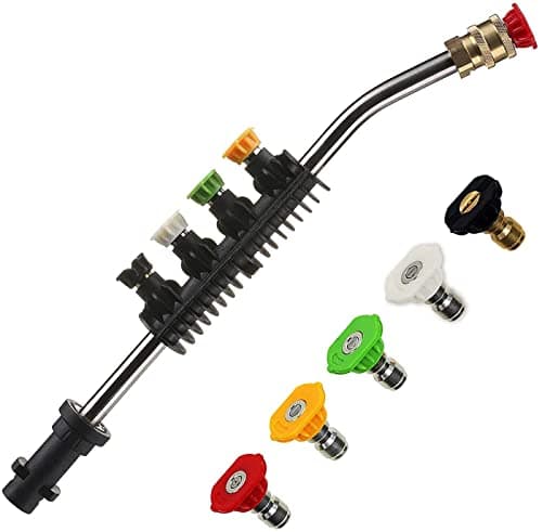 Image of OHAYORI Dirt Blaster Power Lance for Karcher K2 K3 K4 K5 K6 K7, Jet Wash Extension Wand with 5 Replacement Nozzles, Pressure Washer Gun Accessory Spray Lance, Gutter Rod Cleaner Attachment for Car