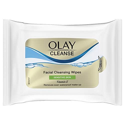 Image of Olay Cleanse, Sensitive Skin facial cleansing wipes, Pack of 20