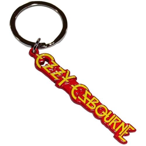 Image of Rock Off officially licensed products Ozzy Osbourne Logo Keyring Keychain One Size