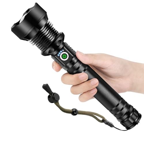 Image of Glarylight Torches Led Super Bright 600000 Lux, 10000mAh Rechargeable Torch, Powerful Torch XHP90.2 with 6 Modes & IPX7 Waterproof & Zoomable Bright Torches for Camping