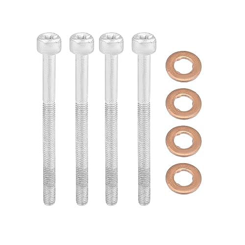 Image of X AUTOHAUX Injector Clamp Bolt with Washer Seal Kit A0009902907 for Car