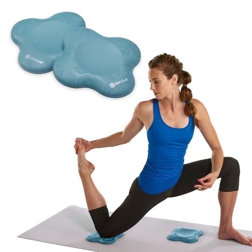 Image of Gaiam Yoga Knee Pads (Set of 2) - Yoga Props and Accessories for Women/Men Cushions Knees and Elbows for Fitness, Travel, Meditation, Kneeling, Balance, Floor, Pilates-Seafoam