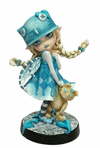Image of Osiris Trading UK Dolly Fae Collection: Blue Monday Fairy with Teddy Bear By Selina Fenech Ornament Figurine Home Decoration or Gift