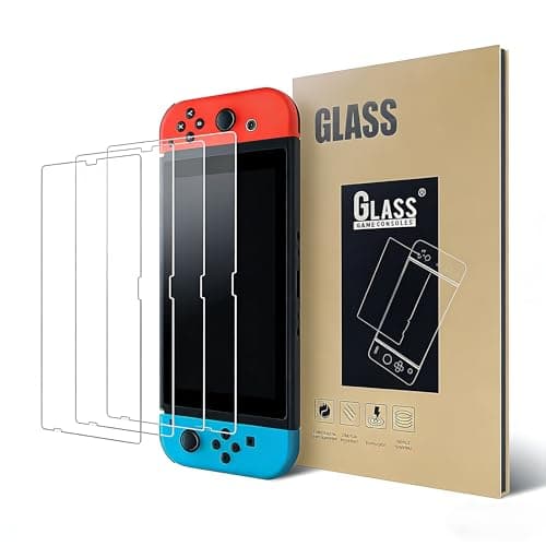 Image of RHINORO 4-Piece Value Pack, Tempered Glass Screen Protector Premium Super-clear Compatible With NS Switch (For Switch 1 (Original) From 2017)