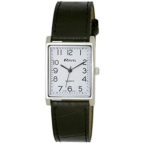Image of Ravel - Unisex Traditional Watch with Clear Numeral Dial - Silver Tone/Black