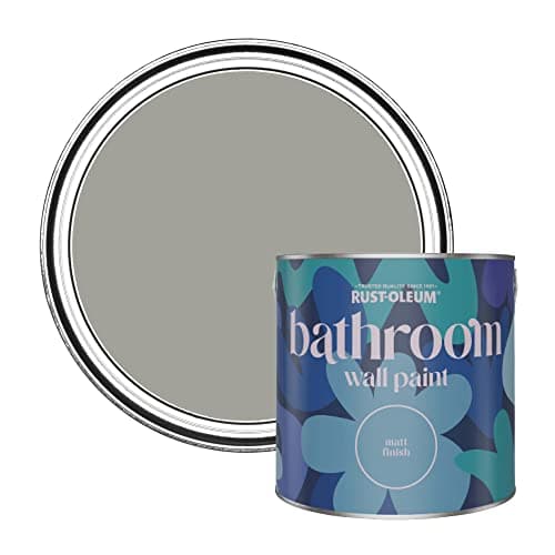 Image of Rust-Oleum Grey Water-Resistant Bathroom Wall & Ceiling Paint - Tyne Fog 2.5L