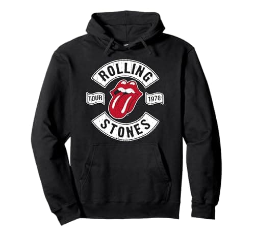 Image of Official The Rolling Stones Legendary US 78 Tour Black Pullover Hoodie