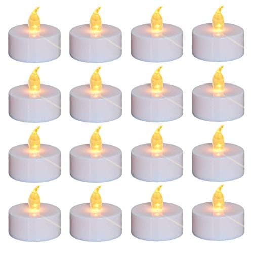 Image of Battery Operated Flameless Tea Lights Candles, Realistic Bright Flickering 24 Pack Electric Candle lamp,Long Lasting 100 Hours Warm Yellow Light Bulb,Suitable for Festival, Party, Home Decor