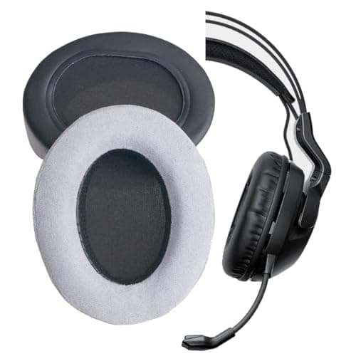 Image of V-MOTA Replacement Ear Cushions for Roccat ELO X, ELO 7.1 Air, ELO 7.1 USB, Khan Pro, Khan Aimo 7.1 Gaming Headset (Flannel Gray, Thick 25mm)