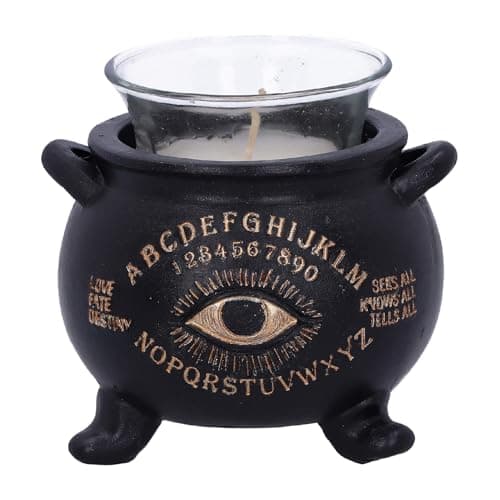 Image of Nemesis Now All Seeing Eye Witches Cauldron Tealight Candle Holder,Black,9cm