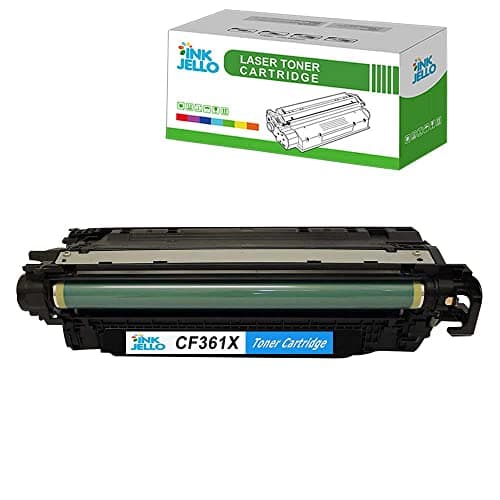 Image of InkJello Compatible Toner Cartridge Replacement for HP Colour LaserJet Enterprise M552dn M553 M553dn M553n M553x Flow MFP M577c MFP M577dn MFP M577f MFP M577z CF361X (Cyan)