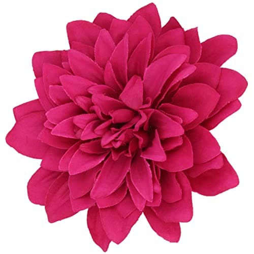 Image of Hair Flower Clip Fascinator Ieal for Weddings Chrysanthemum Fuchsia