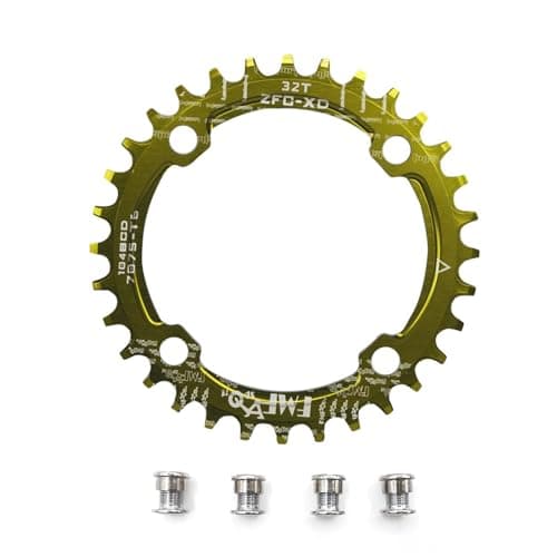 Image of UPANBIKE Bike Narrow Wide Chainring 104 BCD Round Shape Single Chain Ring 32T 34T 36T 38T