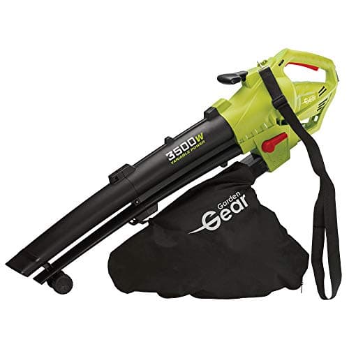 Image of Leaf Blower Vacuum & Shredder Mulcher, Electric 3 in 1, Variable Speed with Large 45L Capacity Collection Bag, 10:1 Shredding Ratio, 10m Cable, 3500W