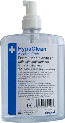 Image of Safety First Aid Group HypaClean Alcohol Free Foam Hand Sanitiser (500 ml)