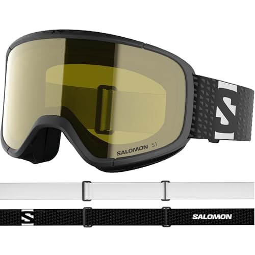 Image of Salomon AKSIUM 2.0 ACCESS Goggles for Kids, Anti-Fog Ski Goggles for Trail Running and Outdoor Sports, Black/F.Yellow
