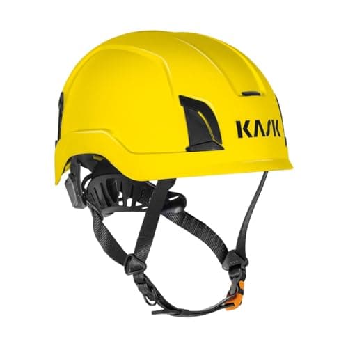 Image of KASK ZENITH X Construction Helmet, Climbing Helmet, Work Helmet, Swivel Wheel, EN397, EN50365, EN12492, Colour: Yellow