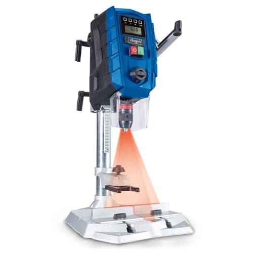 Image of Scheppach DP60 Bench Pillar Drill | 710W | 2-Speed Gearbox Digital Speed Display | Laser & LED Light | 13mm Chuck | Quick Clamp