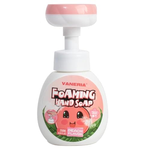 Image of VANERIA Kids Foaming Hand Soap,Flower Stamp,Flower Bubble Hand Cleaning,Vegan-Friendly, Moisturizing and Gentle Hand Soap 250ml/8.45 Fl Oz