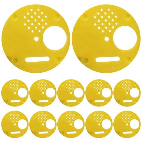 Image of 12Pcs Swarm Trap & Beekeeping Supplies, Adjustable Ventilation Beehive Entrance Gate with 4 Positions, Plastic Beehive Tool for Temperature Control Security Swarm Trap