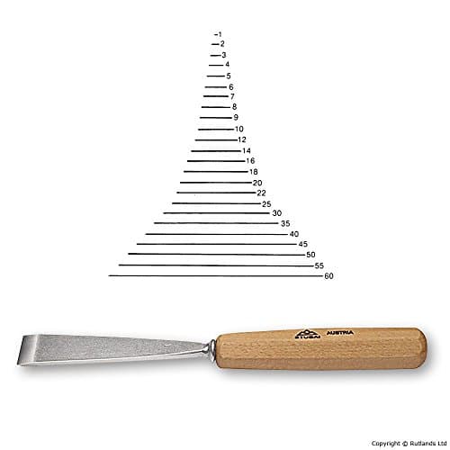 Image of Stubai 550108 Type 1 Long/Polished Woodcarving Chisel, Grey/Beige, 8 mm