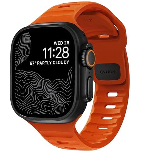 Image of NOMAD Sport Band Compatible with Apple Watch Strap Series 8, 7, 6, SE & All Previous Models, Waterproof Watch Strap - 49/45/44/42mm - Ultra Orange