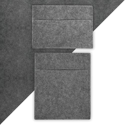 Image of Camper Van Lining & 2 x Storage Pouches Smoke Grey Carpet 4 Way Stretch 2m Wide 11m2 Coverage Car Motorhome Vehicle Interior Campervan Conversion 2 Size Tool Paperwork Document Pocket Organiser Holder