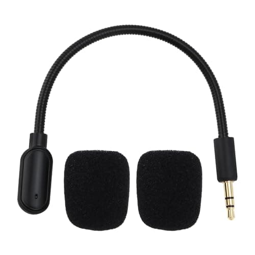 Image of OTOTEC Gaming Headset Microphone 3.5mm Detachable Gaming Boom Microphone Compatible with Razer Barracuda X Wireless Gaming Headset Black