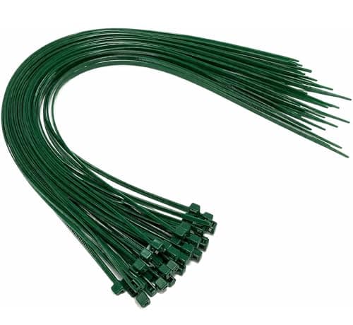 Image of Cable Ties - 450mm x 4.8mm - 17.7" Extra Long Tie Wraps - Nylon Zip Ties (50, Green)