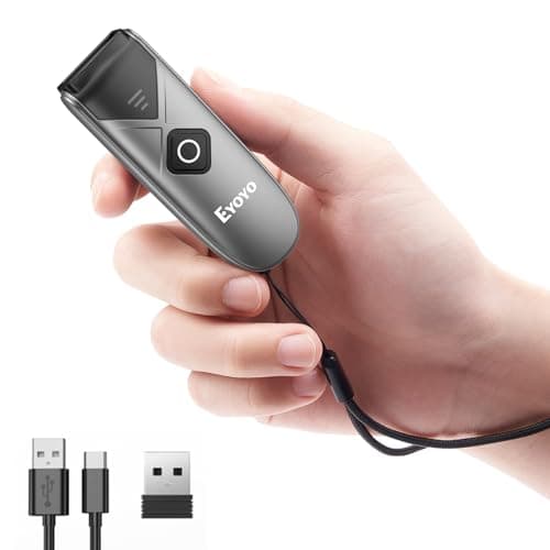 Image of Eyoyo Bluetooth 2D&1D Barcode Scanner, Portable Wireless Mini Barcode Reader with 2.4G Wireless/Bluetooth/USB Wired Connection QR Code Scanner Compatible with Pad, Phone, Android, Tablet PC
