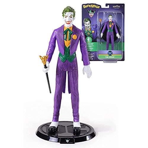 Image of The Noble Collection DC Bendyfigs The Joker - Officially Licensed 7.5in (19cm) DC Bendable Collectable Doll Figure With Stand - For Kids & Adults - Gifts For Batman Fans