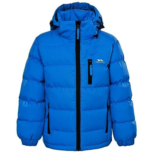 Image of Trespass Boys Padded Jacket Tuff X - Water Resistant & Windproof Puffer Coat, Autumn Winter Hooded Jacket for School & Outdoor, Kids Puffer Jacket with Pockets