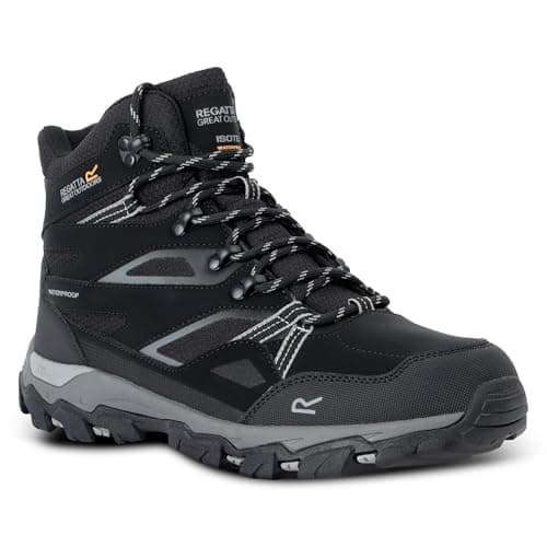 Image of Regatta Men's Holcombe III Walking Boots Water Resistant Padded Durable Hiking Footwear